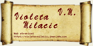 Violeta Milačić vizit kartica